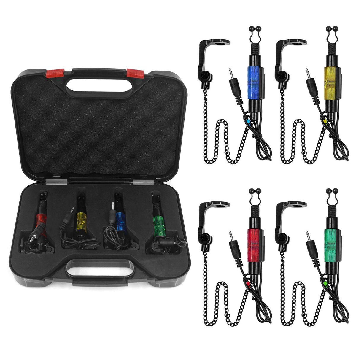 Fishing Swingers With Storage Case Chain Alert Swingers Bite