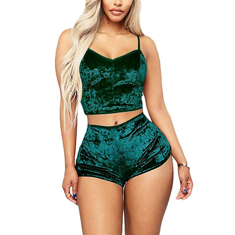 Y  Sets Two Pieces Bra Sets Velvet Underwear Ladies Intimates Tops And Pants