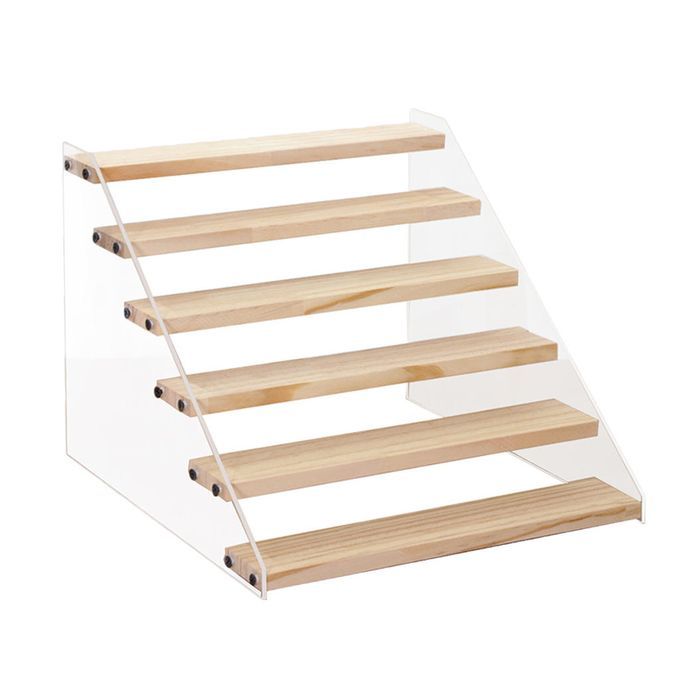 Acrylic Riser Stand Shelf For Figure Toys 6 Layer 15.7inch Width