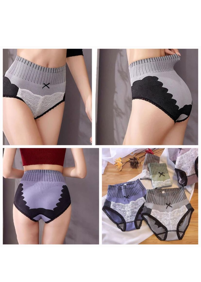 6pcs Ladies High Waist Seamless Panties (stretchy)