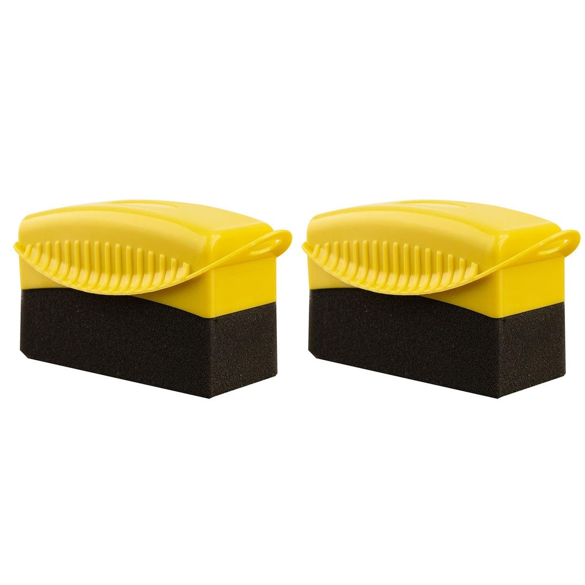Car Tire Applicator Tire Care Kit 2pcs Soft Applicator Pads for Waxing Yellow