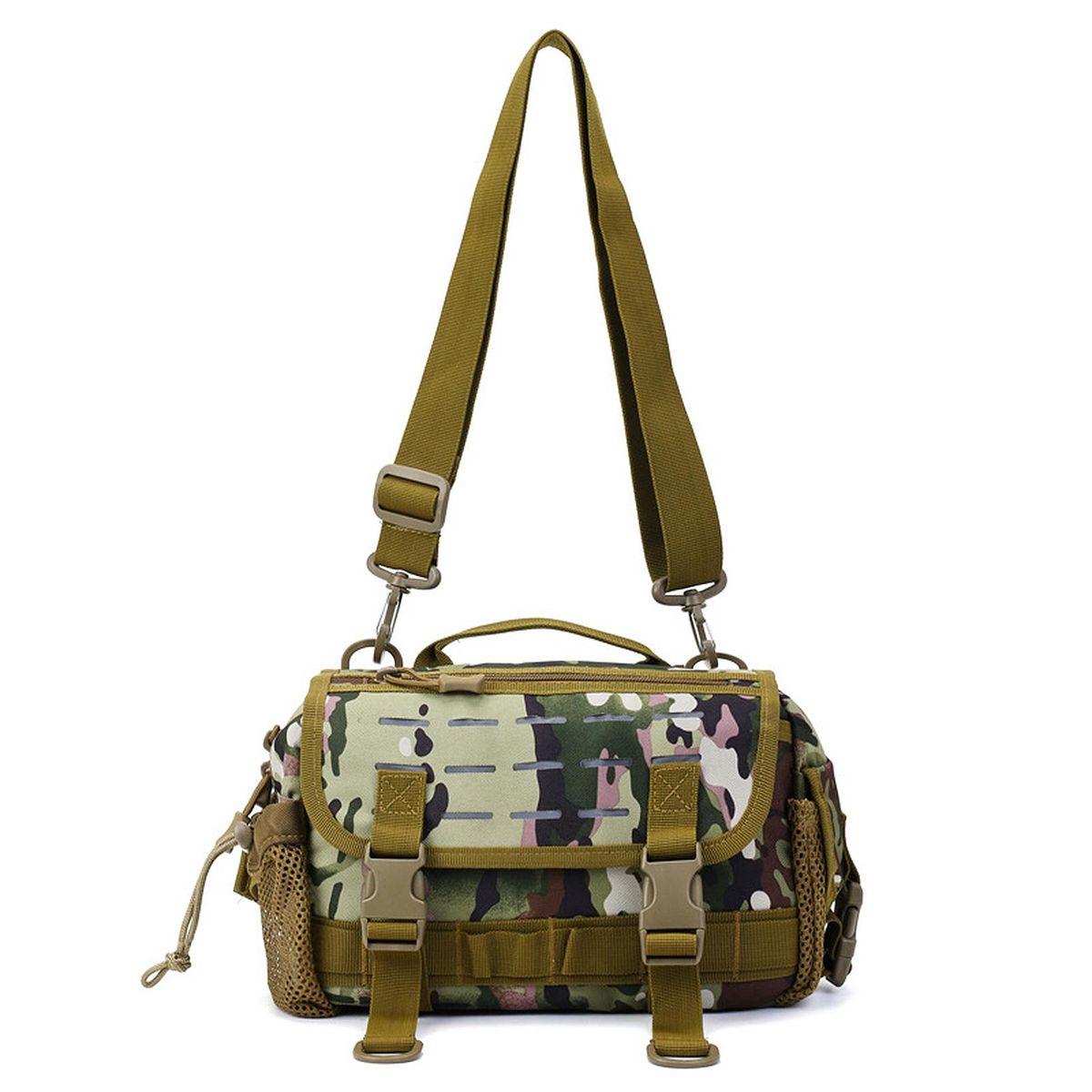 Fishing Tackle Bag Outdoor Fishing Tackle Storage Bag Waist Bag Cross Body Fishing Pack for Hunting Hiking Camping