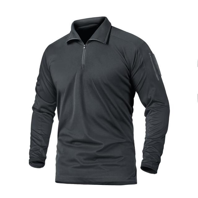 -Wolfonroad -Men's -Tactical -Long -1/4 Gray_CN S (US XS)