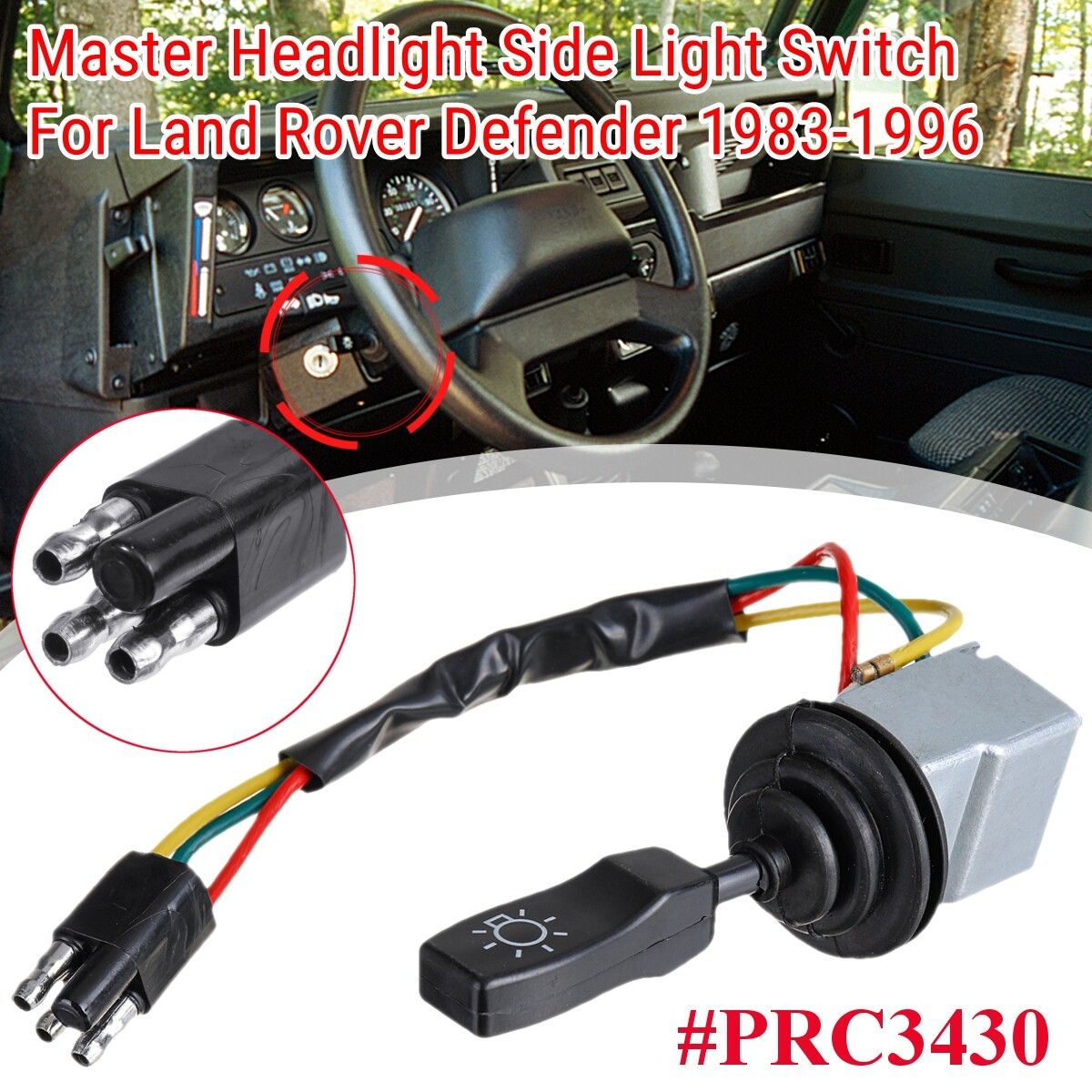 For Land Rover Defender Main Master Light Switch PRC3430