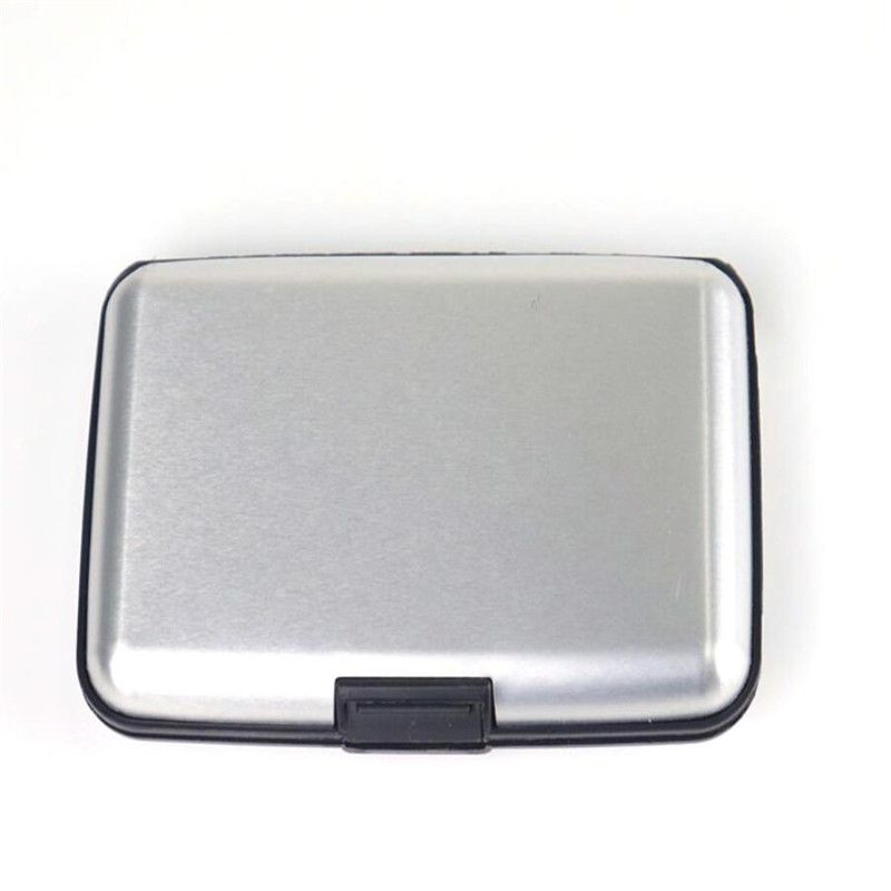 Pocket Business Id Credit Cards Wallet Holder Case Aluminum Metal Men Waterproof Business Id Credit Card Wallet Plastic