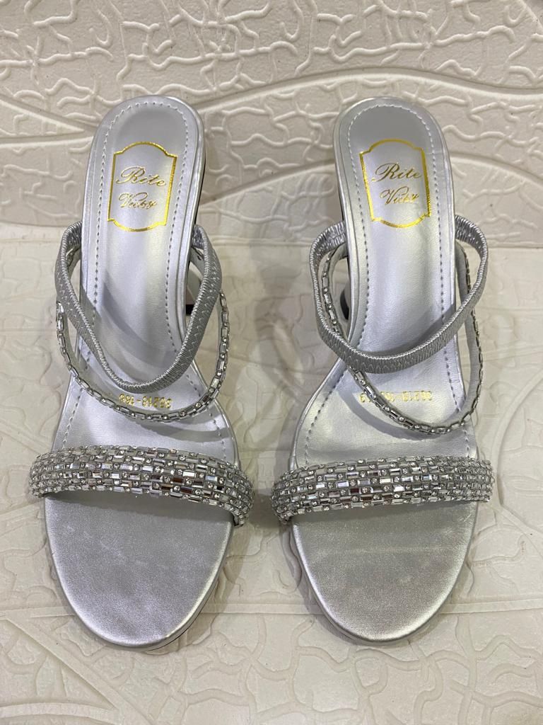 Silver Sandal Heel