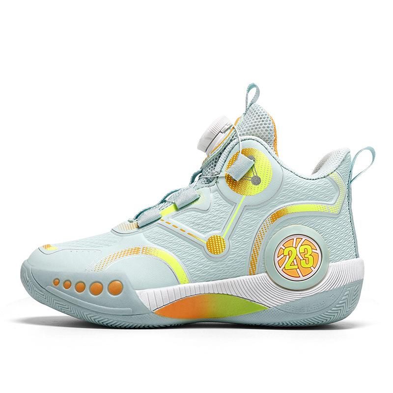 Boys/Adults Basketball Shoes Twist Button Sneakers Green