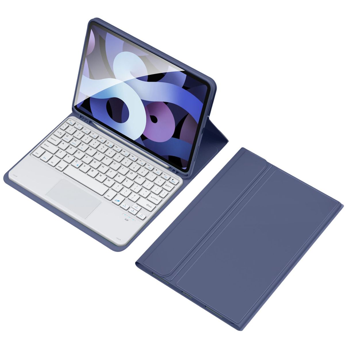 Wireless BT Keyboard USB Keypad With PU Leather Protecting
