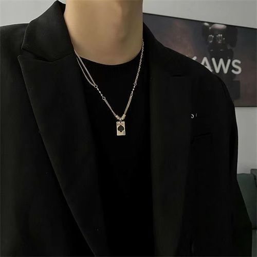 Playing Card Spades Pendant Necklace