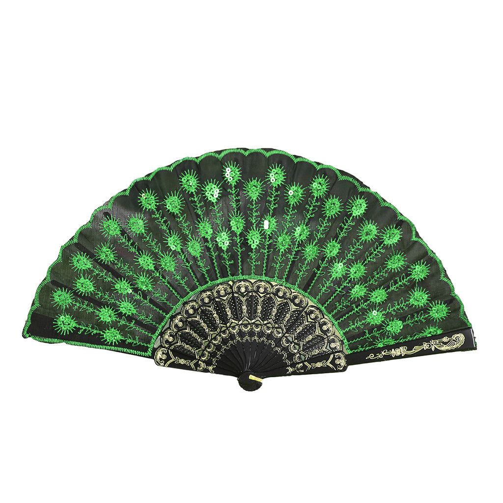 G704 Style Hand Party Fan Held Silk Best Wedding Chinese Dance Lace Flower Folding