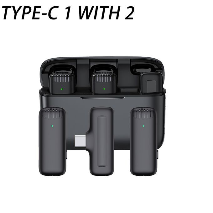 Type C Wireless Lavalier Microphone With Cup Charging Case