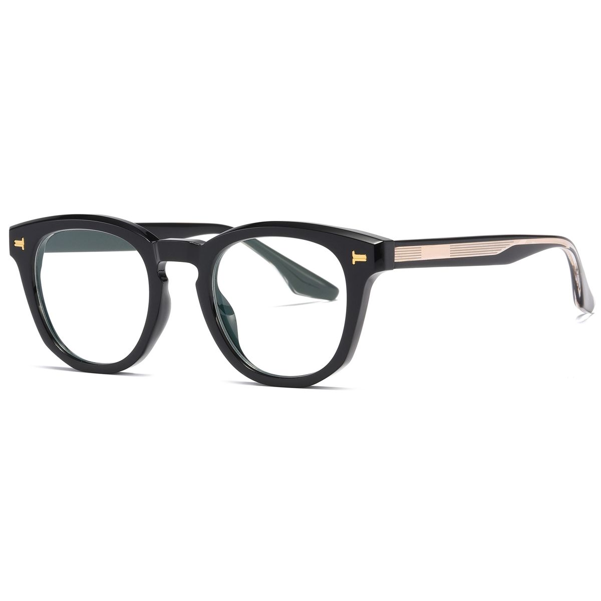 Retro Computer Glasses Round Thick-rimmed Eyewear Frames