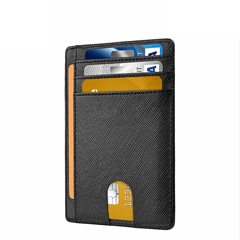 Minimalist Front Pocket  Blocking Men's Women's Leather Wallet