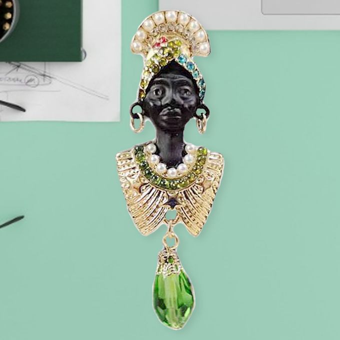 Brooch Pins Retro Crown Vintage Exotic Decor Egypt Broach For Shawl