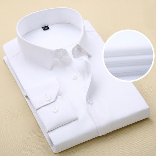 Men's Corporate Formal Quality Plain White Long Sleeve Shirt