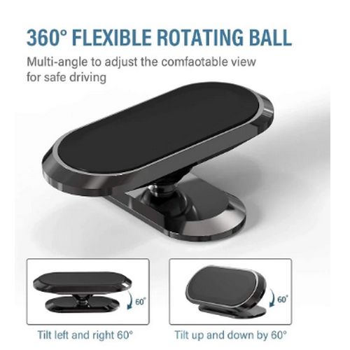 Magnetic Car Phone Holder Mini Strip Shape Stand-Black