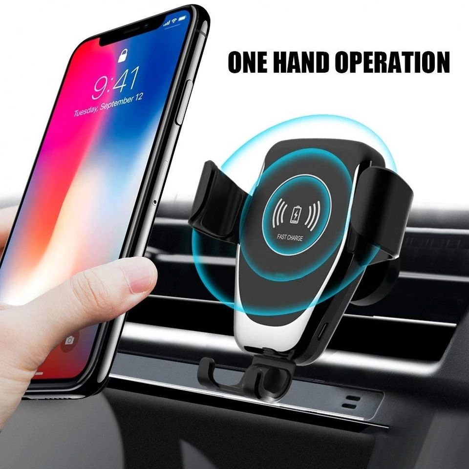 Fast Wireless Car Charger With Phone Holder