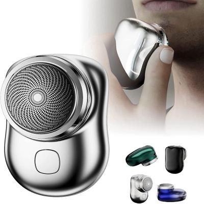 Men's Mini Portable USB Electric Face Shaving-Silver