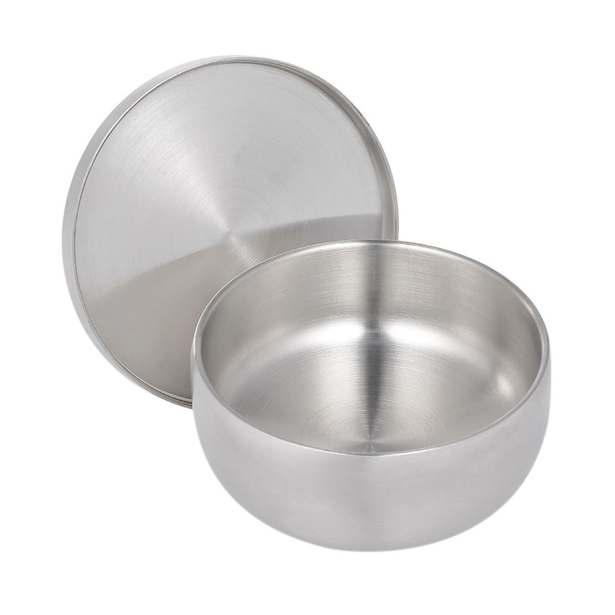 Shaving Brush Bowl Stainless Steel Shave Cream Soap Bowl Shaving Mug Male Face Cleaning Soap Bowl