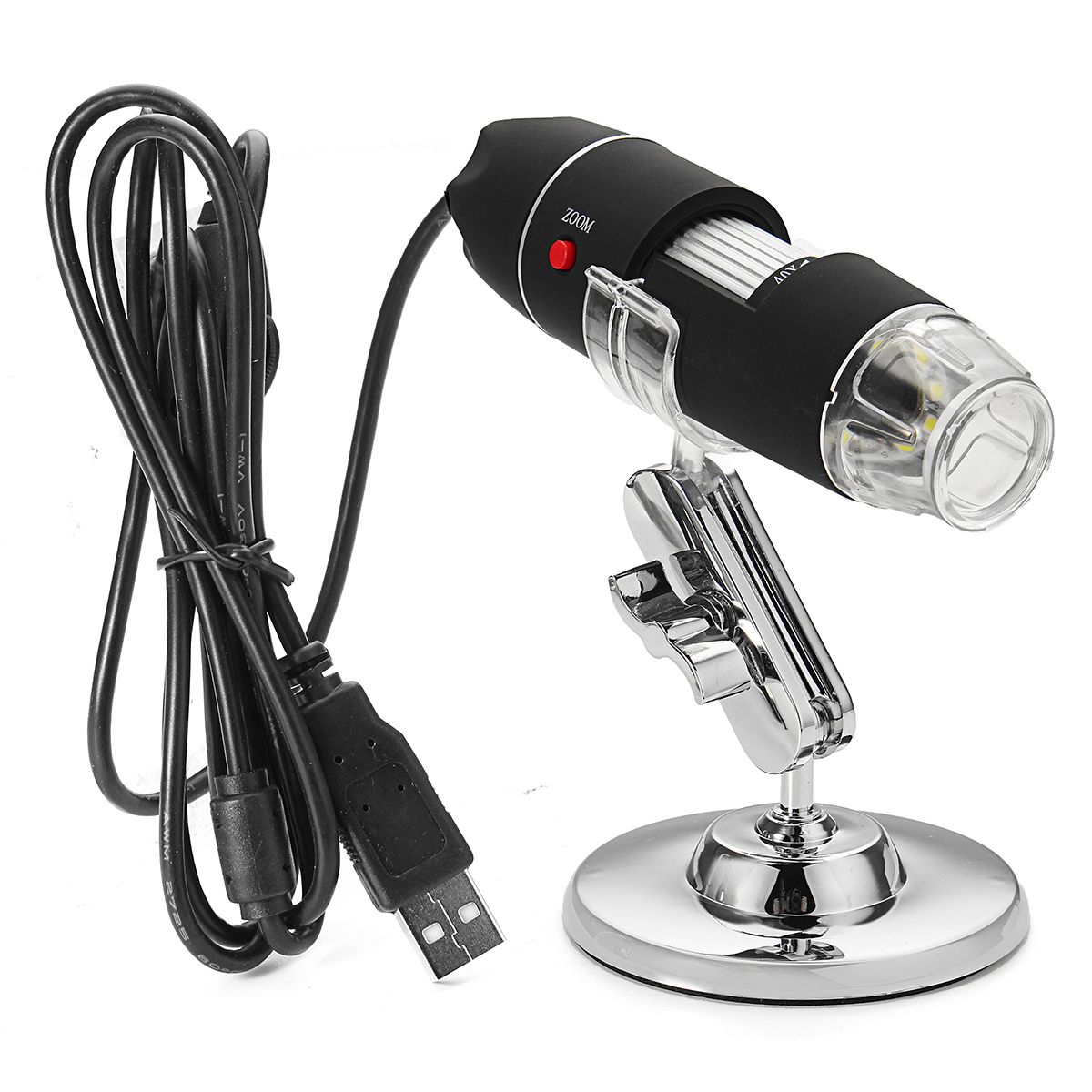 1600X Zoom 8 LED USB Digital Microscope Hand Held Endoscope With Bracket