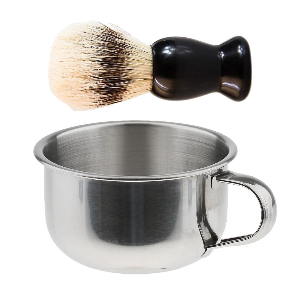 Beard Brush Shaving Cup High Quality Stainless Steel Professional