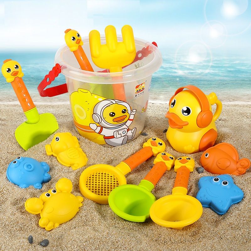 14Pcs  Kids Beach Toy Set Parent-Child Interactive Beach Bucket Toys Kit