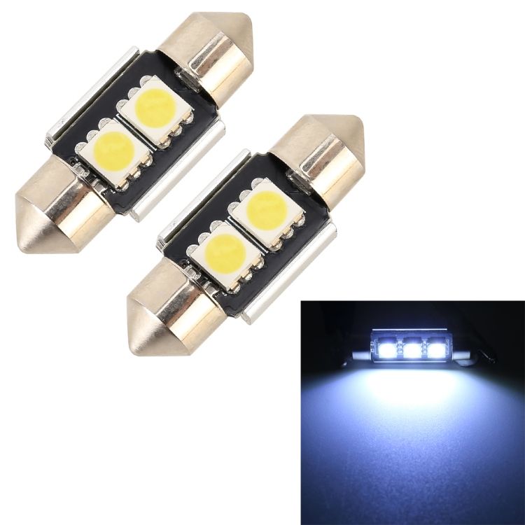 10 PCS 31mm DC12V / 1.7W / 7000K / 70LM Car Reading Lamp