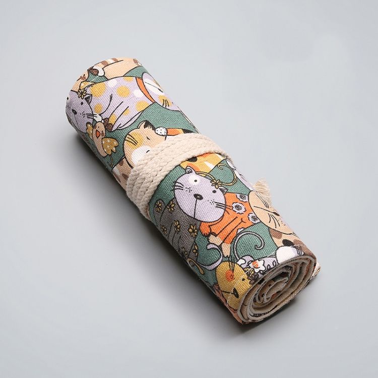 2 PCS 36  Holes Canvas Large Capacity Pen Curtain
