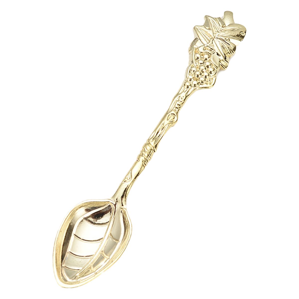 Dessert Spoon Mirror Polish Retro Style Zinc Alloy-Golden