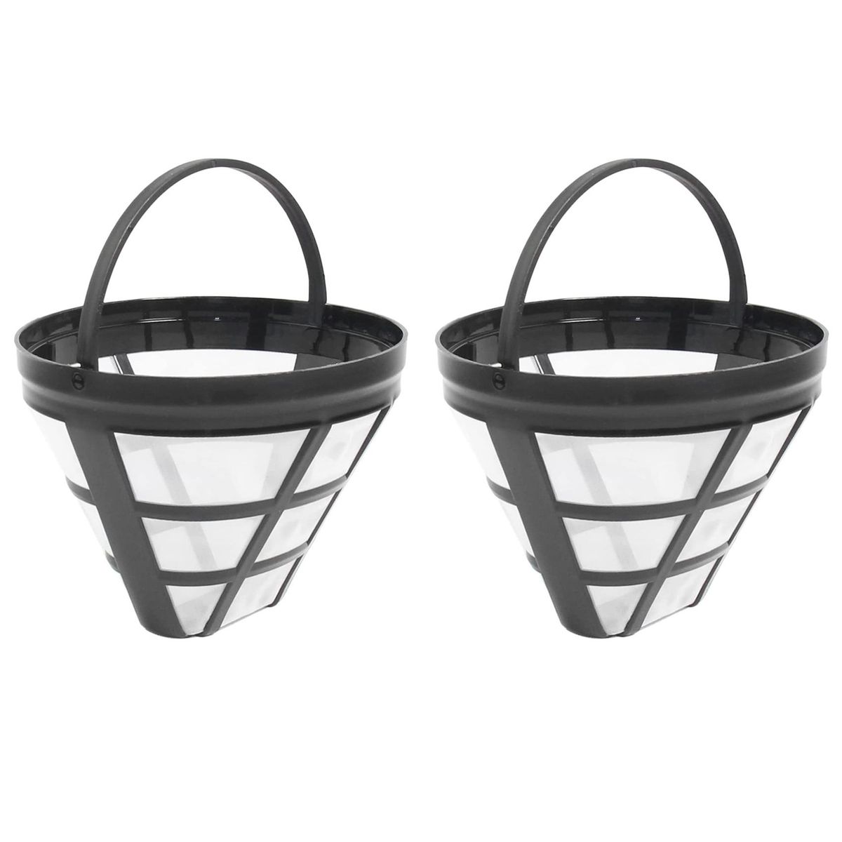 2Pack No.4 Reusable Coffee Maker Basket Filter for Cuisinart Ninja Filters, Fit Most 8-12 Cup Basket Drip Coffee Machine