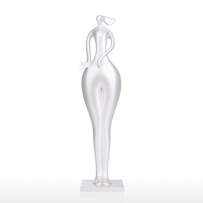 Girl Statue Figurine Lady Figurine Home Accessory Modern-