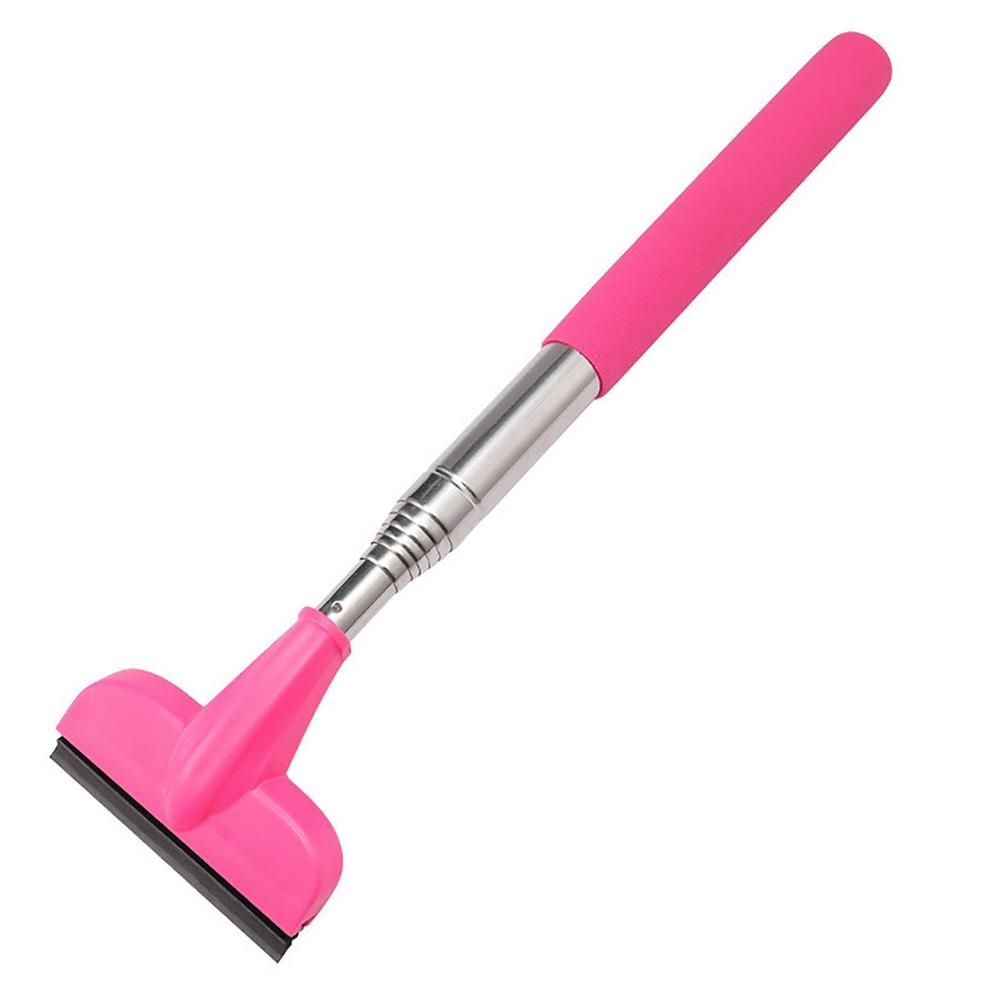 Raclette De Nettoyage De Vitres à Retroviseur Telescopique, Avec Retroviseur Retractable, Tige Double Face, Brosse D'essuie-glace, Outils De Nettoyage Du Verre Pink