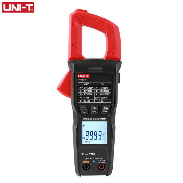 UNI-T Digital Clamp Meter UT202S AC 600A True RMS NCV