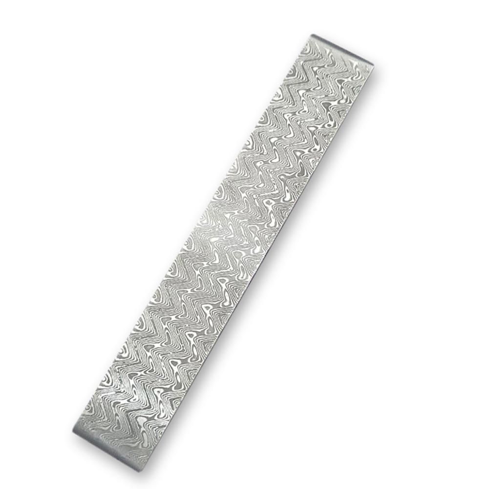 Damascus Steel Billet Patterned Steel Cutter Embryo Forging Materials Quenched Smoothed for Cutter DIY Multipurpose Material