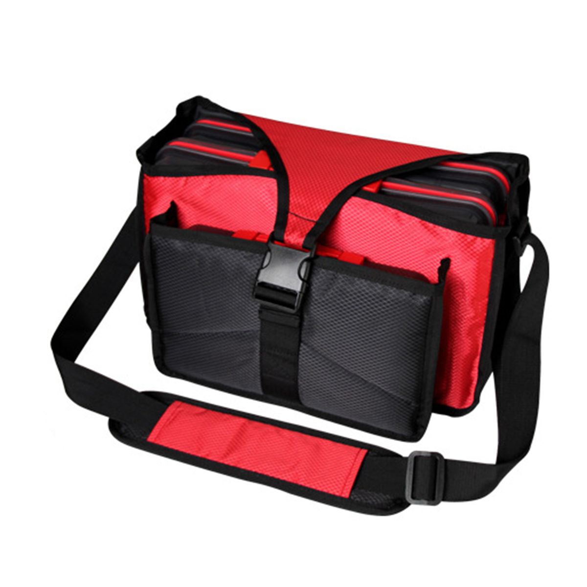 Portable Fishing Bag Two Carrying Methods Anti-scratch-Red
