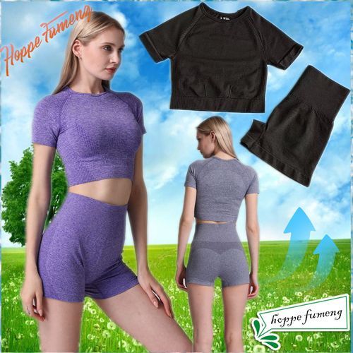 Seamless One Set Of Women's Sportswear(t-shirt &short Pants)