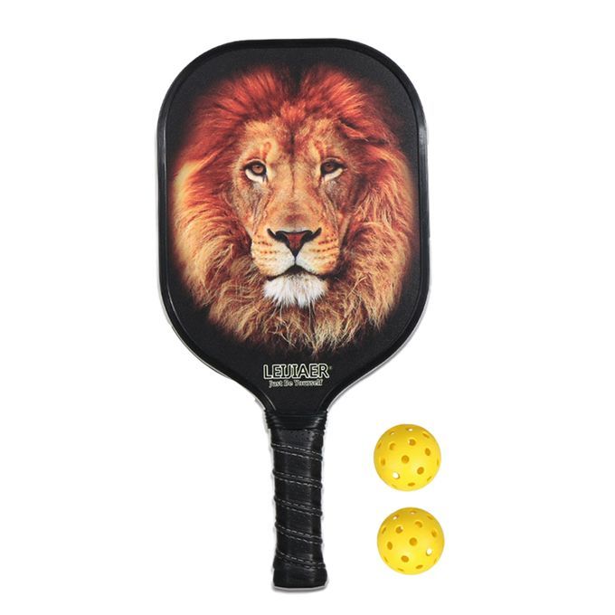 Pickleball Paddles 1 Racket Carbon Fiber Face For Beginner Sports Lion