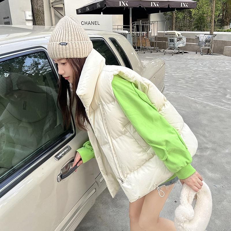 Women's Vest 2022 Autumn/Winter New Korean Version Loose Versatile Down Cotton Vest Tank Top Over