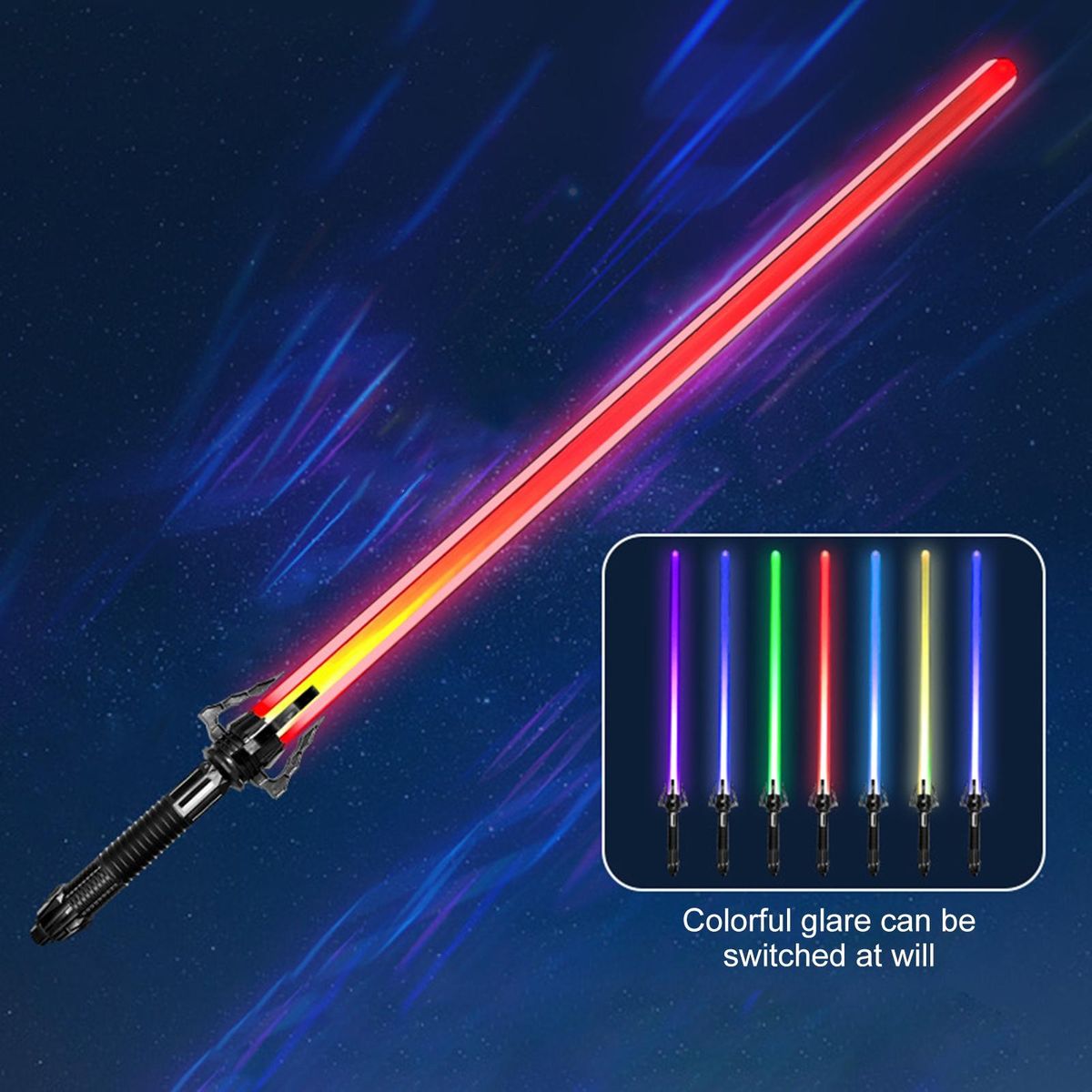 1 Set Glowing Lighsaber Flashing Halloween Party Cosplay Photo Prop B