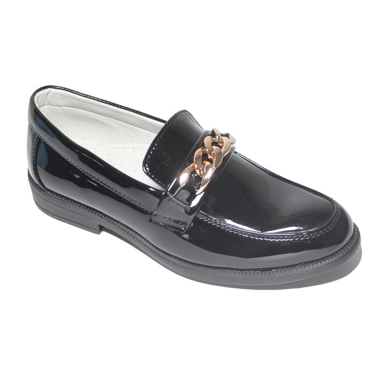 Kid Boys Formal Smart Slip On Faux Leather Shoes-Black