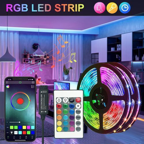 LED Strip Wall Tape Lights RGB 5V With Remote For Party