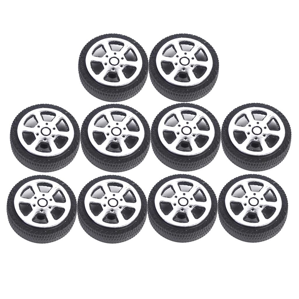10pcs 30mm Simulation Toy  DIY RC Spare  Rubber Wheel