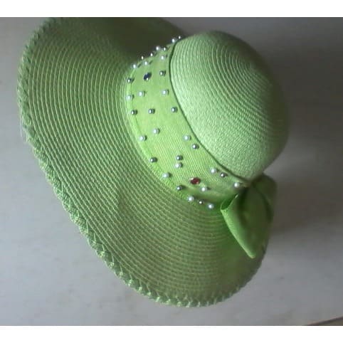 Plain Straw Hat - Green