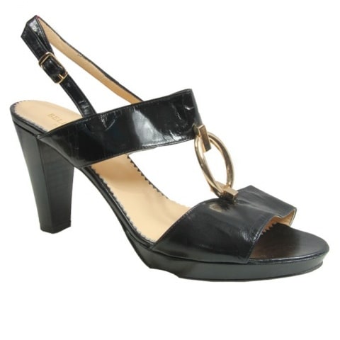 Black with Sandals with Gold Accessories