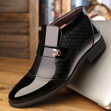 Highly Ornamented Men's Shoe-Booth - Black