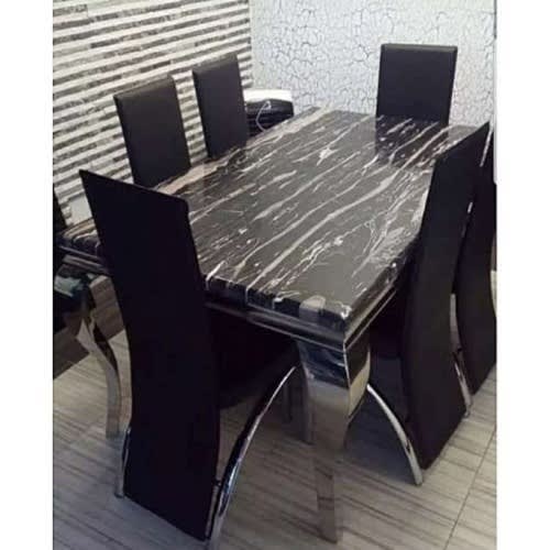 Unique Marble Dinning Table With 6 Chairs