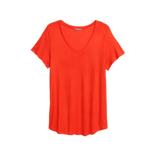 Plus Size Jersey Top- Orange