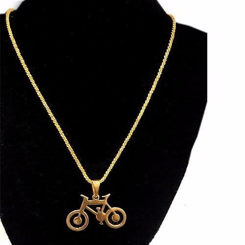 Cuban Chain With Bicycle Pendant & Necklace.