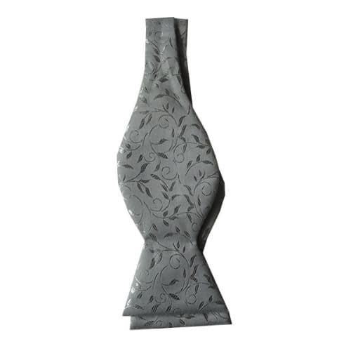 Well Designed Self Knot Bow Tie - Silver - MSBT-749