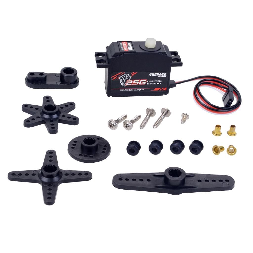 25G High Speed Torque Steering Servo Motor For 1:12 RC Car Boat Ship